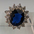 vintage jewelry blue stone sterling silver ring